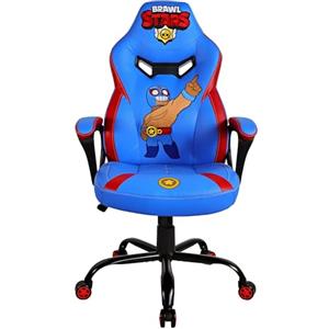 SUBSONIC - Sedia da gaming, sedia da ufficio Brawl Stars El Primo, sedia da gaming per bambini, comoda seduta a dondolo, poggiatesta e braccioli integrati, schienale ergonomico, altezza regolabile