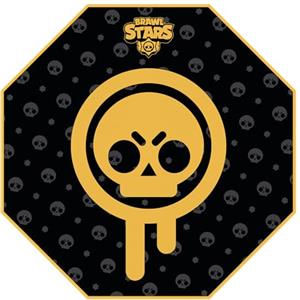 Subsonic Tappetino da Gaming Brawl Stars, Antiscivolo in Poliestere, 100x100 cm, Nero, Protezione per Pavimenti, per Sedie da Gaming e Ufficio, con Bordi Cuciti