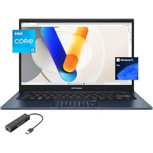 ASUS Vivobook Laptop per studenti e aziende, display FHD Micro-Edge da 14, Core i3-1215U 12a gen., 16 GB RAM, SSD 512 GB PCIe, WiFi 6E, Lay-Flat 180°, webcam