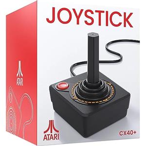 PLAION Joystick CX40+ di Koch Media, USB, Nero, Compatibile con Atari 2600 e 7800
