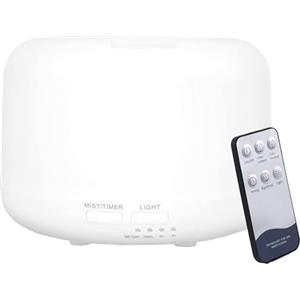 YASTA Diffusore Oli Essenziali Umidificatore Elettrico Led 7 Colori Telecomando Aromaterapia (300 ml)