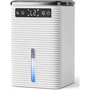 Aetherium Deumidificatore Casa Muffa, 2500ML, 30dB Ultra Silenzioso, Deumidificatore Portatile per Casa, Ufficio, Bagno, Armadio, Spegnimento Automatico, Timer 2-12 Ore, Dehumidifier con Luce LED, 700ml/24H