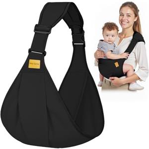 AOOWU Fascia Porta Bambino, Morbido Laterale Fascia Neonato, Fascia Porta Bebe Regolabile, Portatile Ergonomico Marsupio Neonato, per 0-36 Mesi, Capacità di Carico Massima di 25 Kg