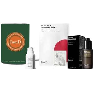 HCS Srl Face D Pro Age Retinol Kit - Siero al Retinolo 30ml, Crema Idratante 15ml con SPF15 e Maschera Antietà Viso & Collo