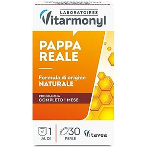 Vitarmonyl Pappa Reale - Integratore Energia e Difese Immunitarie - Pappa Reale Pura per Adulti - Formula di Origine Naturale - 30 Perle Softgel - 1 Mese di Trattamento - Vitarmonyl