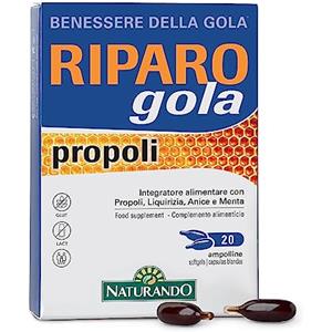 NATURANDO RIPARO GOLA PROPOLI 20 AMPOLLINE Effetto lenitivo gola e faringe