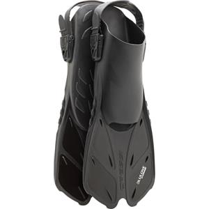 CRESSI Fins Bonete Black/Black L/XL - Pinne da Nuoto Corte Regolabili per Adulti, con Fibbie Ultra Resistenti, Molto Leggere, Ideali per Viaggi, Nero/Nero, L/XL
