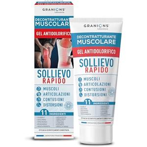 GRANIONS - Gel Antidolorifico 100 ml: sollievo rapido per dolori muscolari e articolari. Con massaggiatore muscolare, pistola massaggio, rullo massaggio. Effetto freddo e 11 principi attivi