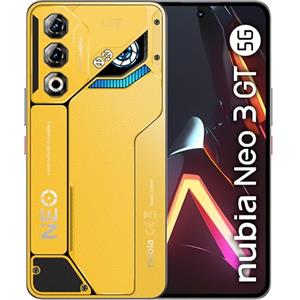 nubia Neo 3 GT 5G Smartphone Gaming Android 15, 12+12GB RAM Dinamica + 256BG ROM, Display 6.8" FHD+ 120Hz, Fotocamera 50MP, Smartphone Dual SIM, NFC, Batteria 5000mAh, Colore Electro Yellow