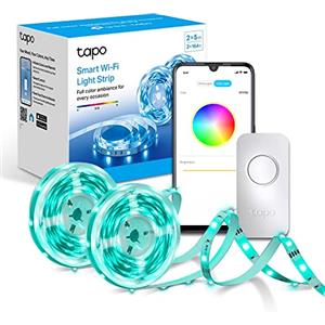Tapo L900 Smart Wi-Fi Striscia LED, Controllo Vocale Compatibile con Alexa e Google Assistant, 2 Confezioni L900-5 con 1 Alimentatore, Sync-to-Music, Accorciabile e Controllo dall'APP