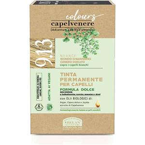 HELAN Capelvenere Colours Tinta per Capelli 9.13N Biondo Chiarissimo Cenere Dorato - Formula Dolce, Senza Ammoniaca e Alcool, Ottima Copertura