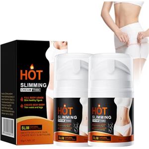 Tkekruh 2PC Crema Dimagrante Corpo 50g, Crema per Addominali, Unisex Crema Dimagrante, Crema Rassodante per Pancia Modellante, Crema per Addominali, Crema Anticellulite, Enhance Cream