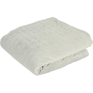 Hodge and Hodge Hodge & Hodge Coperta ponderata solo coperta trapuntata in pile di velluto per terapia del sonno, 130 x 150 cm, grigio