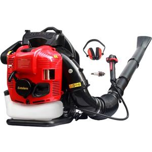 Extolern Soffiatore A Benzina A Zaino Per La Casa E Il Giardino,Cilindrata 75.6cc,Velocità Di Soffiaggio 360 Km/H, Soffiatore A Benzina A 4 Tempi, Spazzaneve Per Terrazze E Giardini