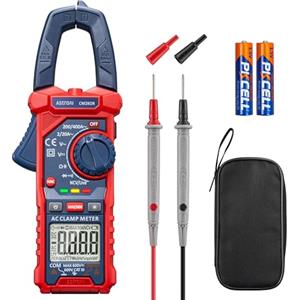 AstroAI Pinza Amperometrica da 2000 Conteggi, Tester Elettricista Professionale, Multimetro Digitale per Corrente CA, Tensione CA/CC, Resistenza, Frequenza, Capacità, Continuità, Prova Diodi