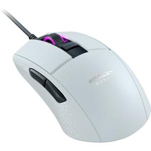 Roccat Burst - Mouse ottico per gaming estremamente leggero (alta precisione, sensore ottico 8.500 DPI, peso 68 g, design in Germania), bianco