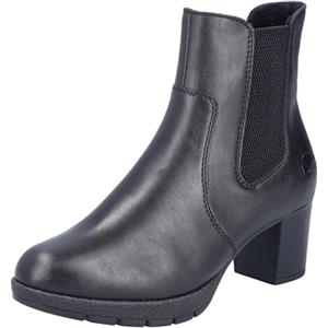 Rieker 77674, Barca Chelsea Donna, Nero, 38 EU