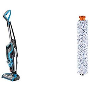 Bissell 17132 CrossWave - Dispositivo Multisuperficie 3-in-1, Aspira, Lava & Asciuga, Pulisce Pavimenti & Tappeti, 560 W, Blu/Titanio, 80 dB(A) + CrossWave Spazzola Rotante per Pavimenti in Legno