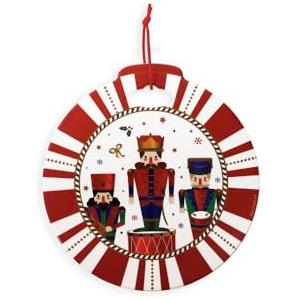 BRANDANI Lo Schiaccianoci Decorazione Sottopentola 20cm Ceramica e Sughero Tavola di Natale