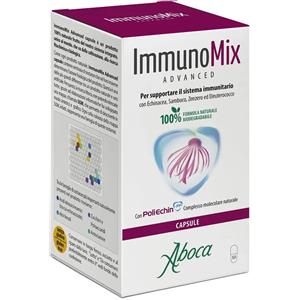 Aboca Immunomix Advanced - Integratore Alimentare 50 Capsule con Echinacea, Sambuco, Zenzero ed Eleuterococco per il Supporto del Sistema Immunitario