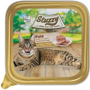 Stuzzy Cat Paté con Pollo e Fegato - Alimento Umido Completo per Gatti Adulti - Vaschetta da 100g