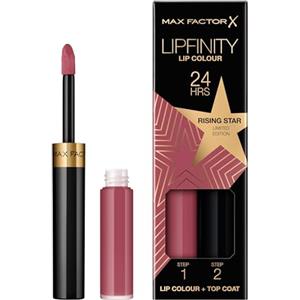 Max Factor, Lipfinity Lip Colour Tinta Labbra Matte Lunga Durata E Gloss Idratante, Applicazione Bifase, Edizione Limitata, 84 Rising Star