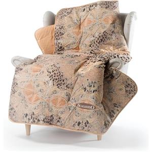 Caleffi Scaldotto- Plaid Divano e Letto 130x170 cm Morbida Microfibra Calda Avvolgente, Copridivano e Copriletto Trapuntato Artigianale e Lavabile, Coperta Copri Divano e Copri Letto Ottimo Comfort