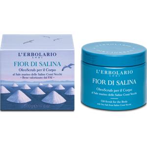 L'Erbolario Fior di Salina OleoScrub Corpo 500g - Scrub Esfoliante con Sale Marino per Pelle Morbida e Levigata