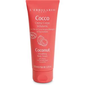 L'ERBOLARIO SB Srl L'Erbolario Crema Corpo Vellutante Cocco 100ml - Olio di Cocco Biologico, Idratante e Nutriente, Fragranza Fiorita e Vanigliata