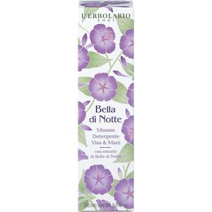 L'Erbolario Bella di Notte Mousse Detergente Viso e Mani 150 ml - Azione Lavante Delicata con Estratto di Bella di Notte e Acido Ialuronico