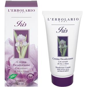L'Erbolario Crema Deodorante Iris 50 ml - Efficace e Delicata con Estratti di Altea e Iris