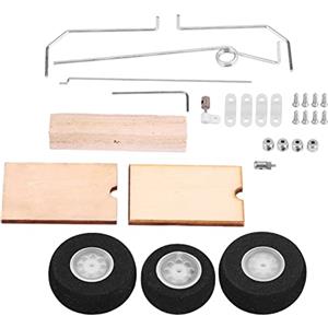 Dioche Carrello di Atterraggio per Aereo Rc Metallo Legno Kt Fai da Te Modello Ad Ala Fissa Ruota per Carrello di Atterraggio per Aereo Set