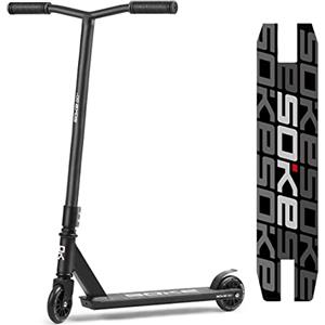 SOKE Stunt Scooter GO! monopattino con cuscinetti a sfera ABEC 9 per adulti e bambini monopattino freestyle da città | 2 ruote | capacità di carico 100kg (nero)