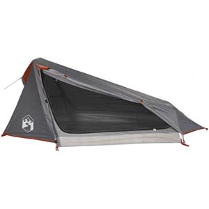 vidaXL Tenda da Campeggio Tunnel 1 Persona vitaXL Grigia Arancione Impermeabile
