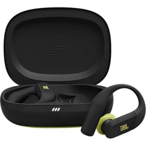 JBL Endurance Peak 4 Auricolari Sportivi True Wireless In-Ear con Cancellazione del Rumore, Bluetooth, Autonomia di 48 Ore, TwistLock, Resistenza a Polvere e Acqua IP68, Suono Pure Bass, Nero/Lime