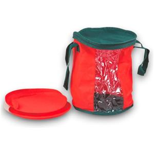 Generico Scatola Porta Ornamenti Natalizi, 3 Dimensioni Disponibili Contenitore per Palline di Natale e Decorazioni con Divisori, Ideale per Organizzare e Conservare (Rosso, 25x30 Cm)