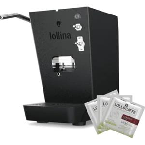 LOLLOCAFFÈ Lollina Macchina Da Caffè Cialde 44mm Nera + 40 Cialde Omaggio