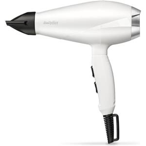 BaByliss Asciugacapelli Made In Italy con Motore professionale AC da 2000W, Phon Capelli,asciugatura ultra-rapida, funzione ionica, leggero, 3 temperature, 2 velocità, concentratore, bianco, 6704WE