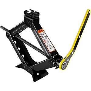 YAOBLUESEA Cric Auto,Car Jack Scissor Jack Sollevatore Carrello con Sollevamento a Cricchetto, Auto Cambio gomme Attrezzo Sollevatore a Forbice Manovella PKW/SUV/MPV Attrezzo 1.5T