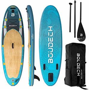 BOUDECH Stand Up Paddle Board Allround - Tavola da SUP gonfiabile 275X80X15 cm con pagaia, cavigliera, gonfiatore, kit riparazione e borsa da trasporto. Idonea per principianti. Peso Max 140kg