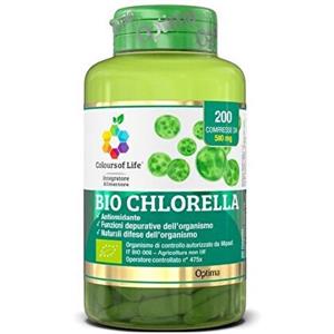 OPTIMA NATURALS Srl Bio Chlorella - Integratore Alimentare 200 Compresse - Favorisce la Rigenerazione Cellulare e Detossificazione
