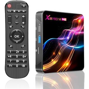 Sohiset Android TV Box,Sohiset Android 14.0 TV Box with 4GB RAM 64GB ROM RK3528 Quad-Core 64bit Cortex-A53 Mali 450 MP2 GPU Support 2.4/5.0GHz WiFi BT5.0 10/100M Ethernet 8K 3D DLNA USB3.0 HDMI 2.0 H.265