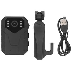 PODSJD Collana con telecamera nascosta bodycam mini 1080P 100° angolo ampio con clip posteriore - visione notturna e rilevazione movimento per sicurezza personale e uso outdoor