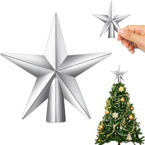 XIABYAYU Mini Stella Albero di Natale, Puntale per Albero di Natale, Alberos di Natalizia Topper, 8.5 cm, Decorazione per Natalizia Festa
