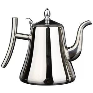 Generic Teiera da cucina con infusore, bollitore per fornelli a induzione, in acciaio inox, 1 l, 1,5 l, 2 l, resistente alla ruggine, facile da pulire, manico comodo (2 l, argento)