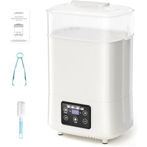 Zyncove Sterilizzatore biberon 4 in 1 con funzione asciugatrice,grande capacità bottiglie sterilizzatore sterilizzato asciuga e riscaldatore per 8 fiale