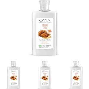Omia Bagno Seta Erboristico Olio di Mandorla di Sicilia, Bagnoschiuma Ottimo per Pelli Delicate, Secche e Stressate, Azione Idratante, Dona Luminosità ed Elasticità, Dermatologicamente Testato, 400 ml