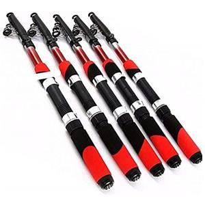 Janmobrian Canna da Pesca Surfcasting,Canne da Pesca 1.8M 2.1M 2.4M 2.7M 3.0M 3.6M 4.5M Portatile telescopica Canna da Pesca in Fibra di Vetro Canna da Pesca Spiaggia Viaggi Pesca filatura Rod(3.6 m)