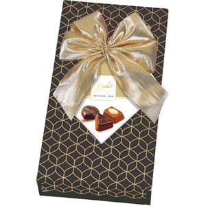 Hamlet Belgium 1956 Cioccolatini Belgi Hamlet con Fiocco Dorato, Confezione Regalo 100 g, Autentico Cioccolato Belga di Lusso, Idea Regalo Elegante