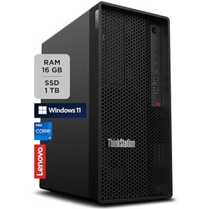 Lenovo - Workstation Desktop ThinkStation P2 Tower, PC Fisso Ufficio con Windows 11 Pro, Intel Core i7-14700, RAM 16GB DDR5, 1TB SSD NVMe - Computer con Espandibilità PCIe